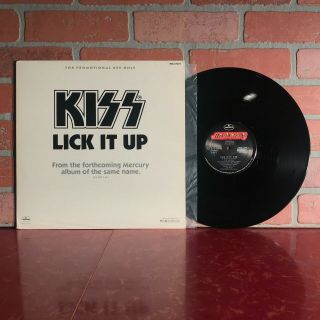 Kiss Lick It Up 12 " Single Vinyl Record White Label Promo Hard Rock Heavy Metal