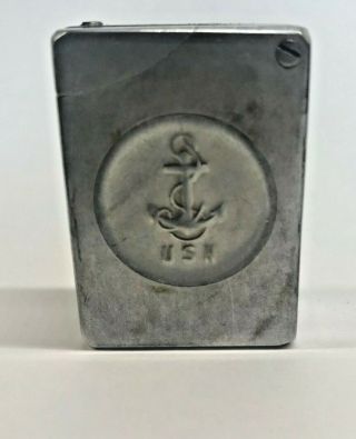 Vintage Wwii/korean Era Govt Issue Aluminum Cigarette Lighter