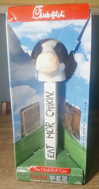 Chick - Fil - A Cow Giant Pez Dispenser,  Over 12 " Tall " Eat Mor Chikin " Newdispenser