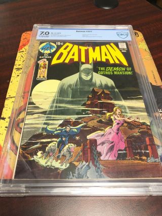 L@@k Batman 227 Cbcs 7.  0 (dc,  1970) Classic Neal Adams Detective 31 Swipe 232