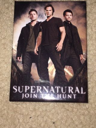 Supernatural Tv Series Sam,  Dean And Castiel Trio Refrigerator Magnet