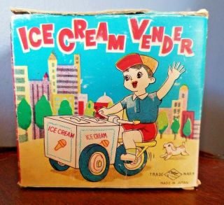 Vintage Wind Up Ice Cream Vender / Bakery Japan Empty Box Ray Rohr Estate