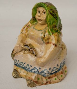 Hand Crafted Painted Hilda Van Zandt California Art Pottery Ceramic Figure 5 "