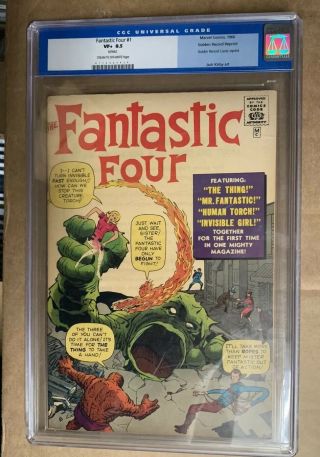 Fantastic Four 1 Grr Edition Cgc 8.  5 With White Pages Awesome
