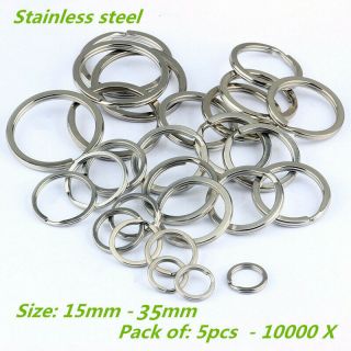 15 To 35mmstainless Steel Flat Split Key Ring Keychain 10000pcs