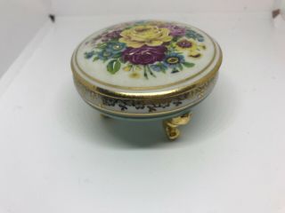 Vintage Limoges France Porcelain Trinket Jar Box Dish