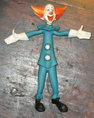 Vintage 1960s Bozo Clown Bendable Rubber Figure