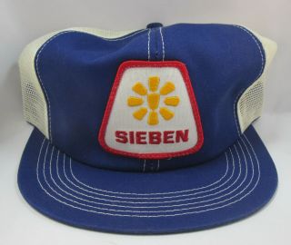 Vintage Sieben Hybrids Seed Snapback Cap Truckers Hat - Patch - K - Products