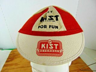 Vintage Red/white Felt Kist Beverage Soda Hat " Get Kist For Fun "
