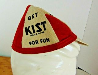 Vintage Red/White Felt Kist Beverage Soda Hat 