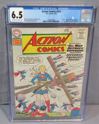 Action Comics 276 (brainac 5 1st App,  Legion 6th App) Cgc 6.  5 Dc Comics 1961