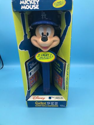 Mickey Mouse Los Angeles Dodgers Giant Pez - Plays Take Me Out To Ball Game