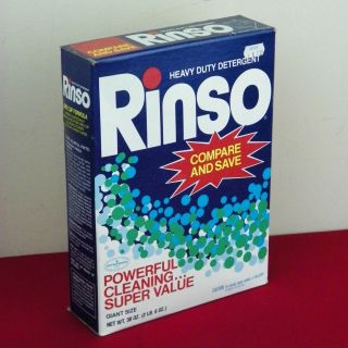 Vintage Rinso Heavy Duty Detergent Filled Box 38 Oz Revco Sticker Nos