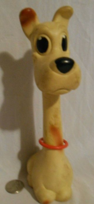 Vintage Plakie Squeakytoy Large Eyed Dog 8 And One Half Inches Does Not Squeaker
