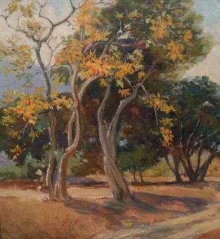 VINTAGE EARLY CALIFORNIA LANDSCAPE OIL PAINTING FRANCES KERR COOK LISTED ARTIST 3
