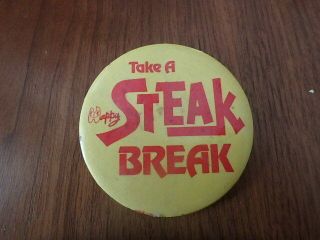 Vintage Take A Happy Steak Break - Pin Back
