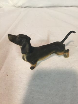 Vintage Japanese Bone China Porcelain Dachshund Dog Figure Figurine