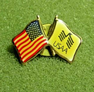 Usaa & American Friendship Flag Lapel Pin United Services Automobile Association