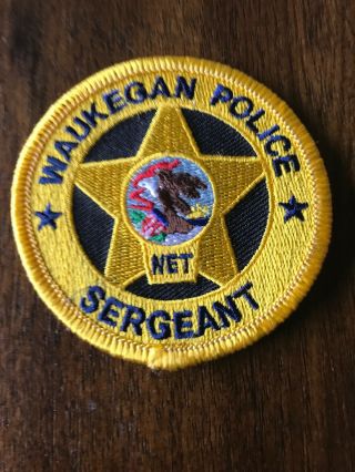 Waukegan Sergeant Narcotics Enforcement Team 3” Il Illinois Police Patch