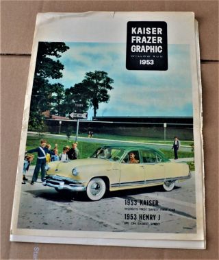 Vtg 1953 Kaiser Frazer Graphic Willow Run Henry J Brochure Pamphlet Willys