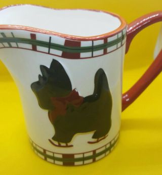 Black Scottish Terrier Scotty Dog Porcelain Ceramic Creamer Pitcher (c16)