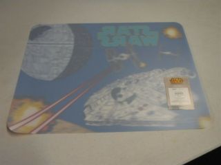 STAR WARS FIGHT DEATH STAR MILLENNIUM FALCON HOLOGRAPHIC PLACEMAT A17172 2