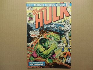 Incredible Hulk 180 The Wind Howls Wendigo,  Marvel Oct 1974 Fn