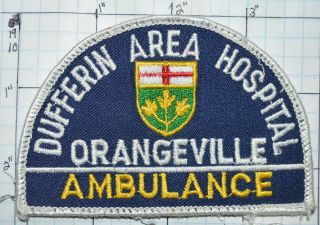 Canada,  Dufferin Area Hospital Orangeville Ambulance Emergency Medical Patch