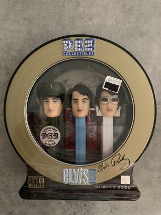 Elvis Presley Limited Edition Pez Dispenser Set Of 3 Collectible W/ Cd
