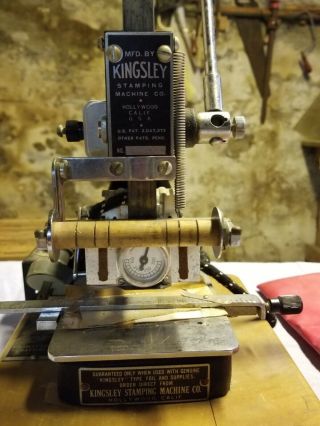 Kingsley Hot Foil Stamping Machine Vintage,  With Cover,  Does,  Foil And Soft Pads