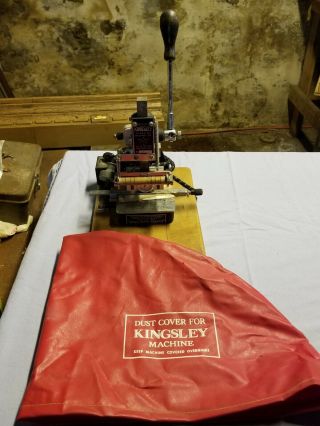 KINGSLEY Hot Foil Stamping Machine Vintage,  With Cover,  Does,  Foil And Soft Pads 2
