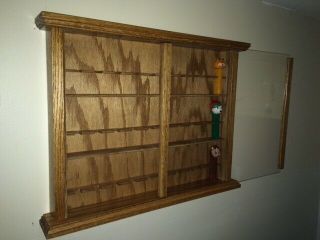 Hand Crafted Oak PEZ Dispenser Display Case Holds 30 PEZ Dispensers 3
