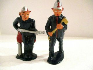 2 Vintage Barclay,  Dime Store,  Wwii Lead Toy Fire Fighters