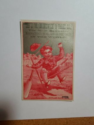 1880s San Francisco Ca J.  M Brunswick & Balke Billiard Pool Tables Ad Trade Card
