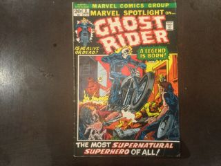 Marvel Spotlight 5 1st Appearance Ghost Rider Vg/f