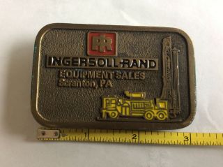 Ingersoll - Rand Brass Belt Buckle,  Equipment Sales,  Scranton Pa