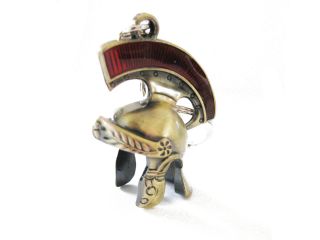 10x Roman Helmet Keychain,  Gladiator Helmet Keyring,  Galea Key Ring,  Bronze Color