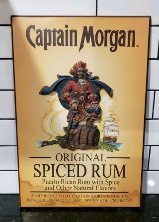 Captain Morgan Spiced Rum Wooden Sign