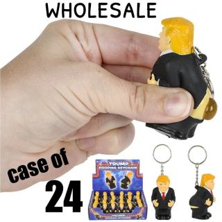 Case Of 24 - Donald Trump Poop Key Chain - Stress Squish Squeeze Turd Crap Toy