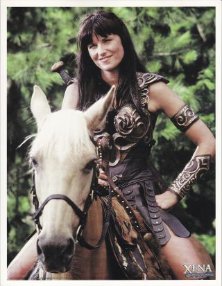 Xena Warrior Princess Official On Horse Lucy Lawless Official Photo 8.  5 X 11 B