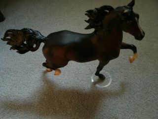 Dark Brown Plastic Horse/9 1/2 Inches Tall/12 Inches Wide