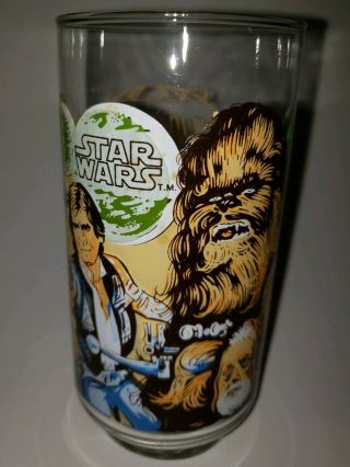 Vintage 1977 Star Wars Chewbacca Glass Burger King Coca - Cola