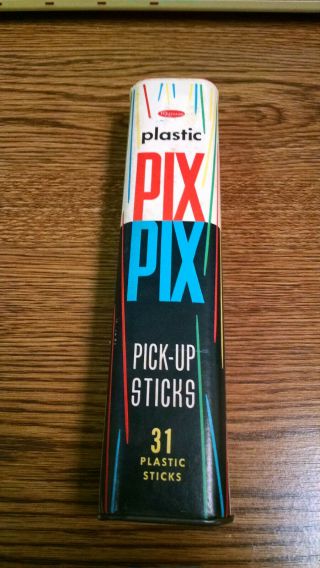 Vintage 1968 Whitman Plastic Pix Pix Pick - Up Sticks Game No.  4403:29 (62 Sticks)