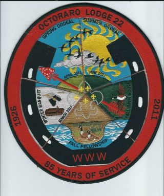 Boy Scout Oa Octoraro Lodge 22 85 Years Of Service 8 " Round Patch