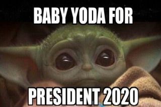 Baby Yoda Meme " President 2020 " Fridge Magnet 5 