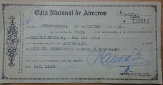 Chile Documento Caja Nacional De Ahorros Chuquicamata 1951