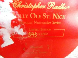 Christopher Radko Musical Nutcracker Series Jolly Ole St.  Nick 545/1800 3