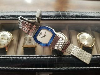 Vintage Men ' s Longines Swiss Wrist Watch 1976 Calibre 528 Unique Lapis - Look 2