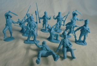 Classic Toy Soldiers/cts Alamo Mexican Attackers Set 3 (light Blue) X12 1/32nd