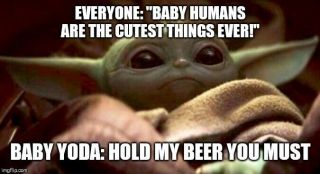 Baby Yoda Meme " Hold My Beer " Fridge Magnet 5 